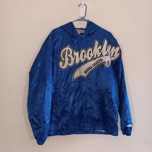 Sd Sport Mens Brooklyn Royal Giants Hooded Snap Up Jacket Size Large